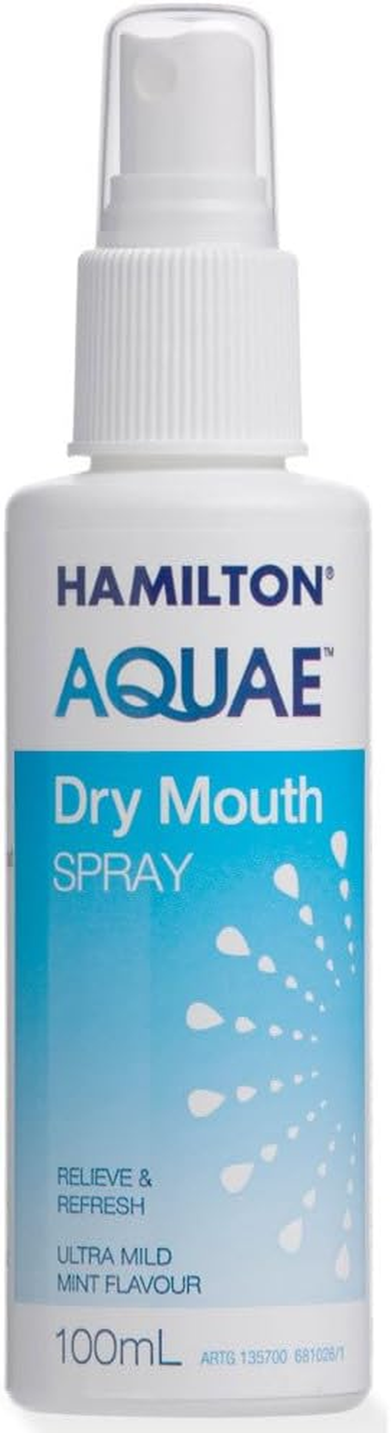 Aquae Dry Mouth Spray 100Ml - Ultra Mild Mint