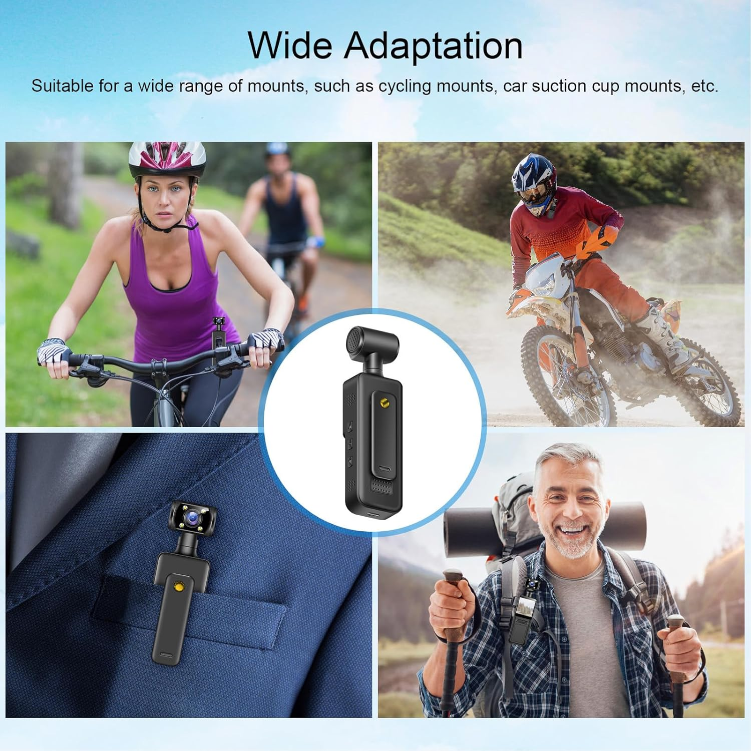 MENDUNER Action Camera 4K with 135&deg; Wide Angle｜180&deg; Rotatable Lens & Wifi APP Control｜Support 256GB Card｜1000Mah Battery image number 5
