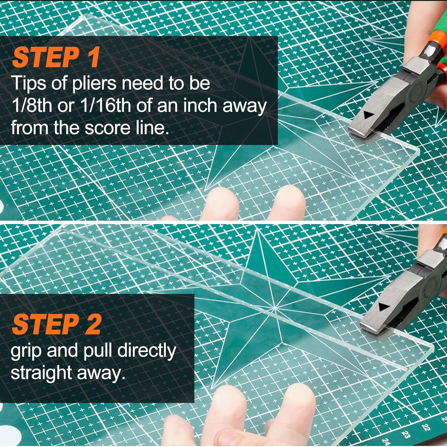 SPEEDWOX 6 Inch Professional Breaker Grozer Pliers Glass Grozing Pliers Mosaics Breaking Tool for Accurate Glass Nibbling Stained Glass Work Key Fob Hardware Install image number 3