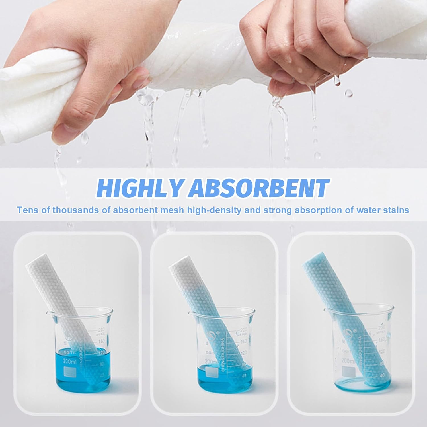 5 Pack Compressed Towel & Reusable Travel Essentials Towels | Large Compressed Towels &ndash; 70X140Cm Ultra-Absorbent for Camping, Swimming & Emergencies image number 4