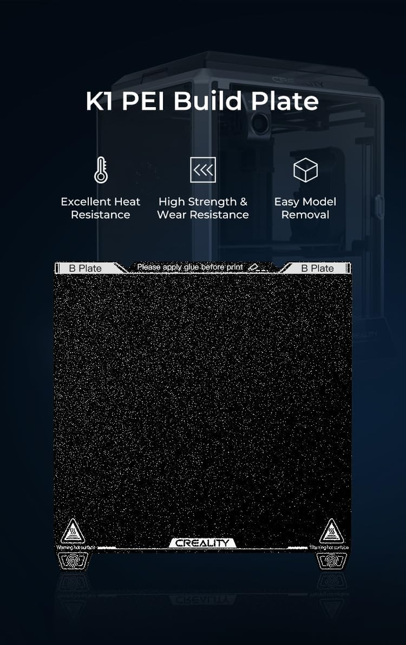 Creality Upgraded K1 Frosted PEI Build Plate Kit (235*235Mm), Magnetic Flexible Steel Plate, 3D Printer Platform for Ender-5 S1/K1/Ender-3 S1/Ender-3 S1Pro/Ender-3/3 Pro/3S/Ender-3 V2/Ender-5/5S/5 Pro image number 6