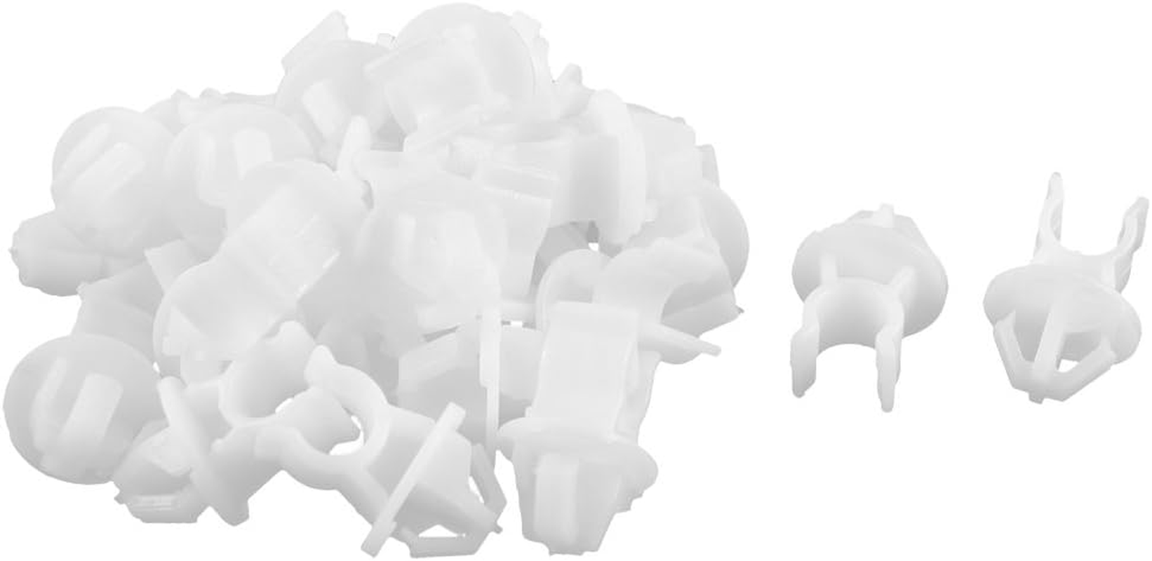 Uxcell 30Pcs White Car Hood Prop Rod Support Holder Clip image number 1