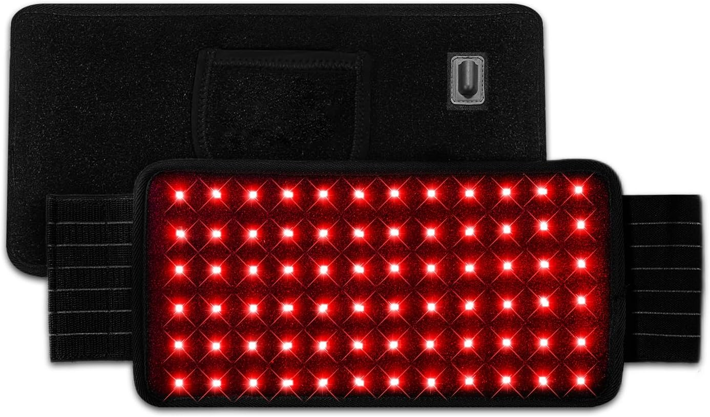 Red Light Lamp Wristband, 72Leds Red LED Light with Timer Function(10/20/30Mins), Brightness Level Adjustment Infrared Lamp for Living Room/Bedroom/Office image number 1