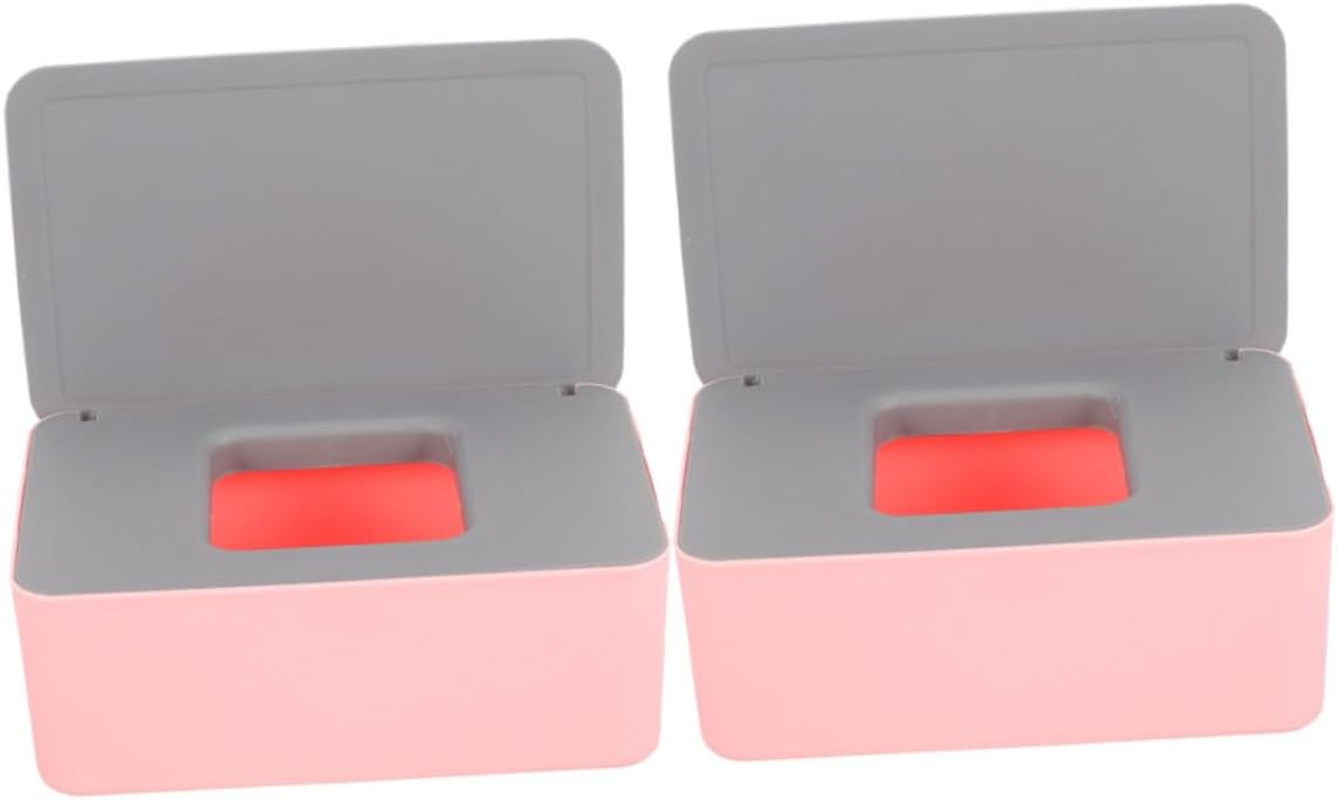 2Pcs Elegant Wet Tissue Box Sealed Storage Large Capacity for Wet Wipes Dispenser