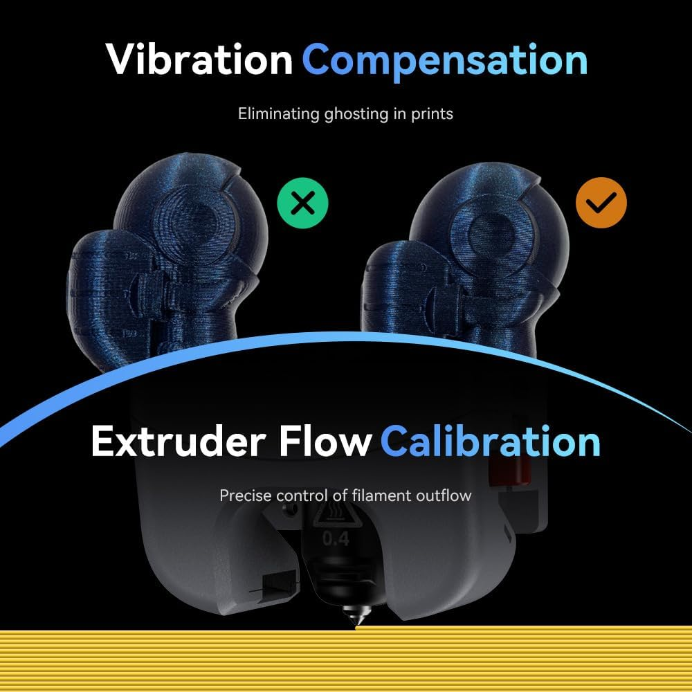 FLASHFORGE AD5M 3D Printer Fully Auto Calibration Print with 1-Click Max 600Mm/S Speed, All-Metal Corexy Structure Precise Printing, Easy-Maintenance Quick-Swap Nozzle, Print Size 220X220X220Mm image number 4