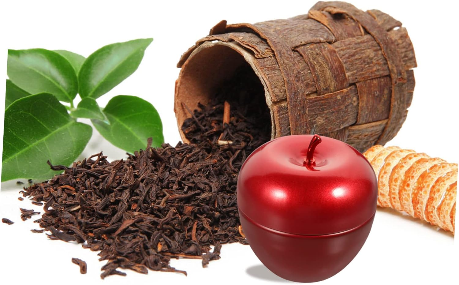 OATIPHO 10Pcs Sealed Candy Storage Jars Lids Apple Shape Tea Cans for Kitchen Home Tea Jar Decor image number 4