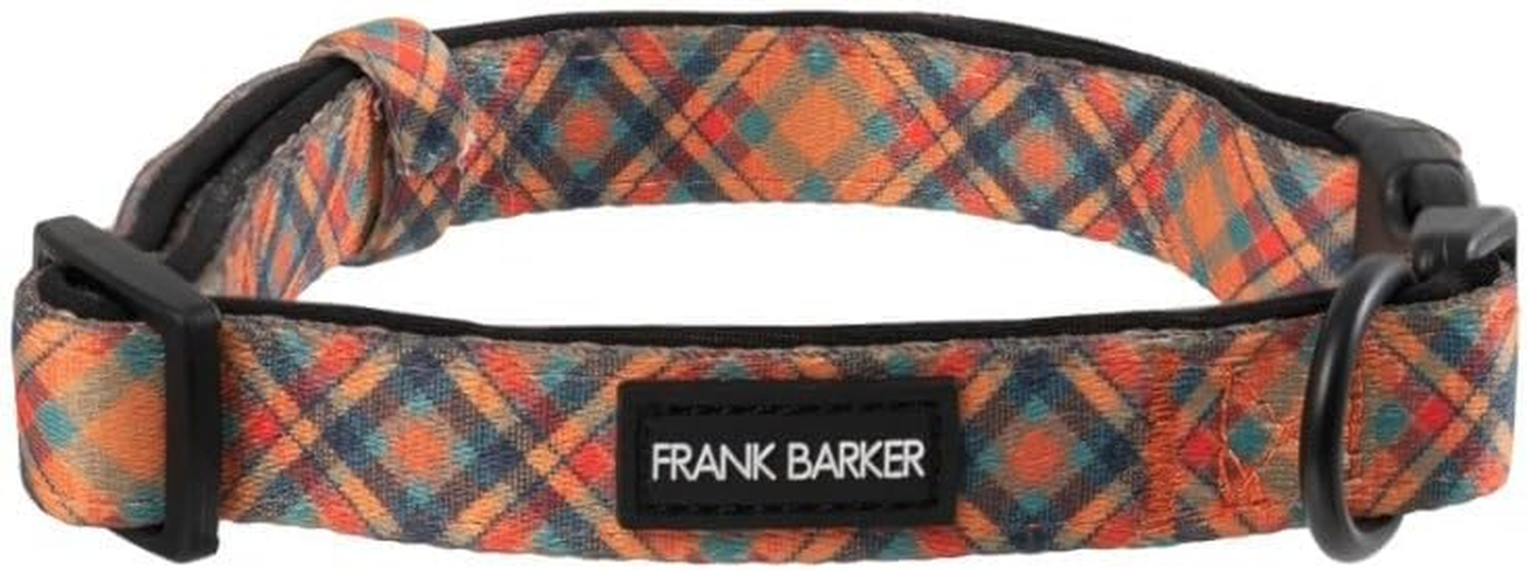 Splosh Frank Barker Plaid Dog Collar, Large, Orange