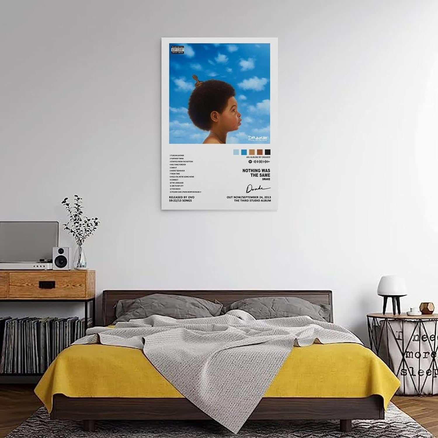 Drake Nothing Was the Same Music Album Poster Poster Canvas Painting Wall Art Picture Home Decor Print for Bedroom Living Room Dorm Study Bar Office 12X18Inch(30X45Cm) image number 2