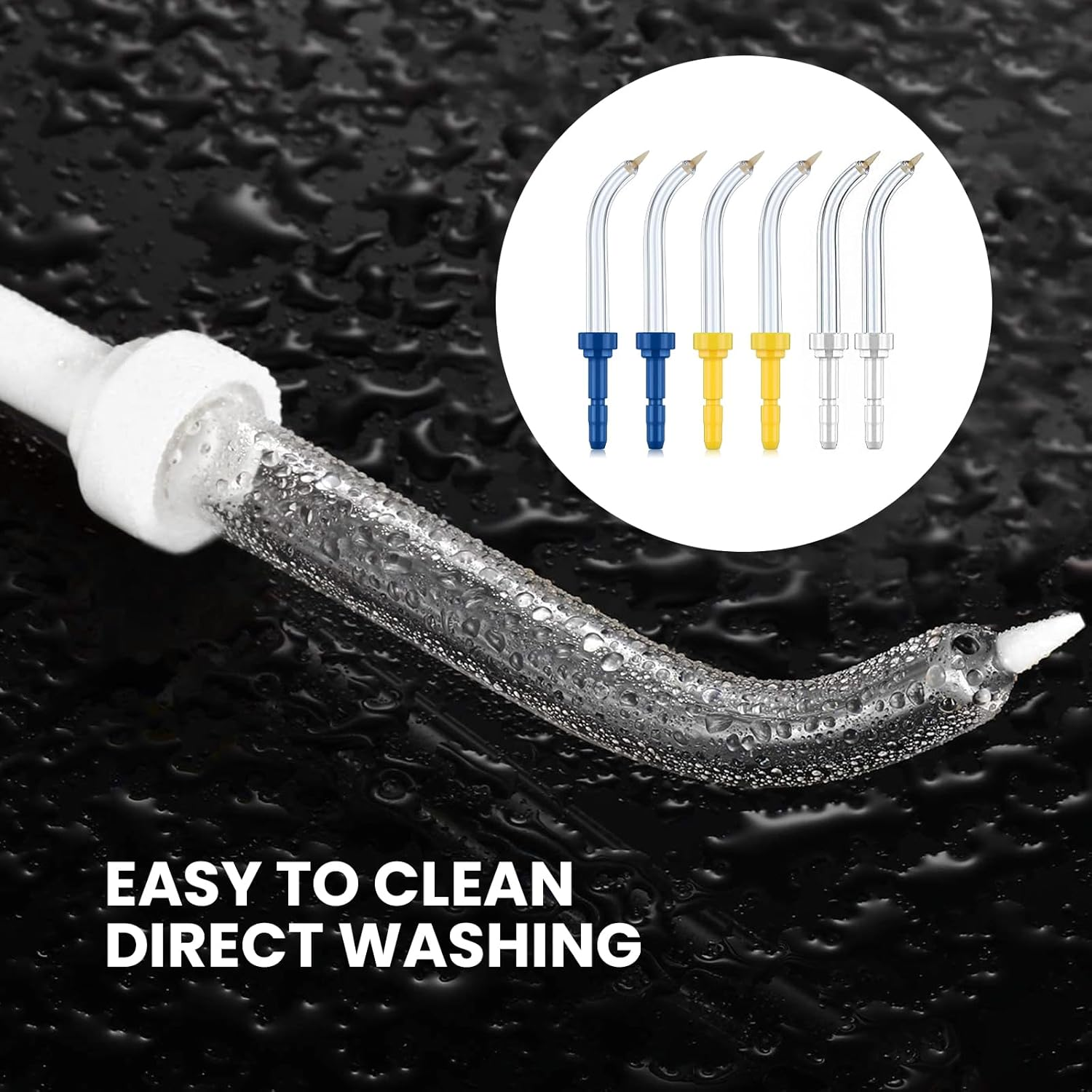 6 Pack Pik Pocket Tip - Water Flosser Tip for Periodontal Pockets Sensitive Gums Gentle Low-Pressure Care Replace Every 3 Months (Precision Cleaning Nozzles) image number 2