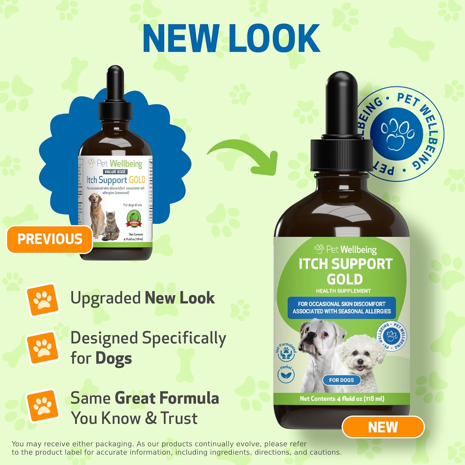 Pet Wellbeing Itch Support Gold for Dogs & Cats - Occasional Itching, Scratching, and Hot Spots, Environmental & Seasonal Allergies, Dong Quai - Veterinarian-Formulated Herbal Supplement 4 Oz (118 Ml) image number 6