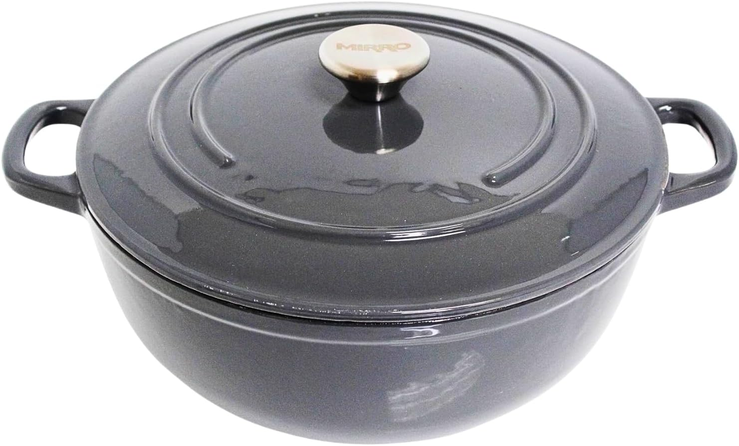 Mirro MIR-19063 4.8 Quart Cast Iron White Enamel Coated Interior Dutch Oven, Teal, Ready to Use