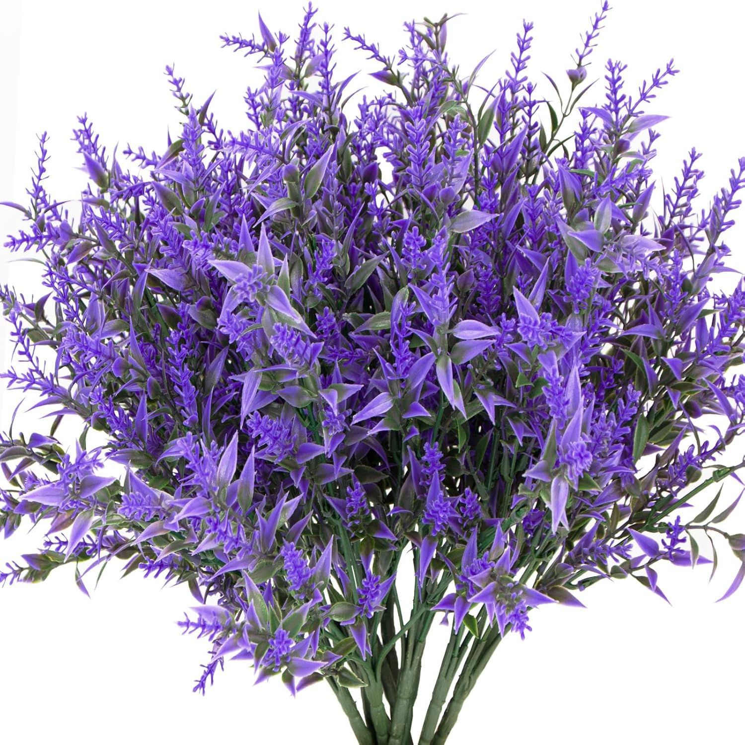 10 Pcs Artificial Flowers Artificial Greenery Lavender Fake Flowers UV Resistant Shrubs Artificial Plants for Indoor outside Garden Home Wedding Farmhouse (Red)