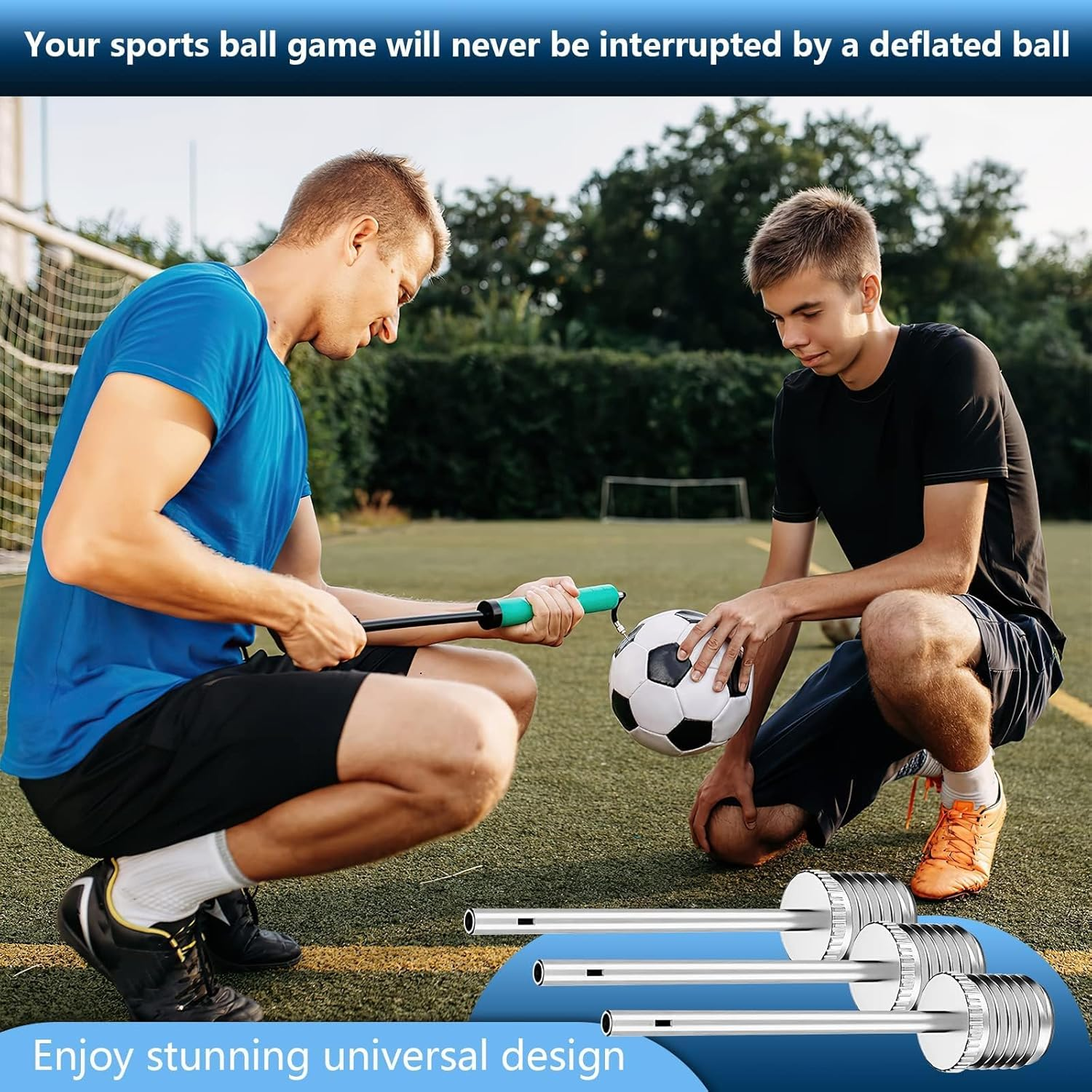 Ball Pump Inflation Needle, 20 Pcs Stainless Steel Air Pump Needles with Storage Box for Blowing up Football, Basketball, Volleyball, and All Other Sports Balls image number 5