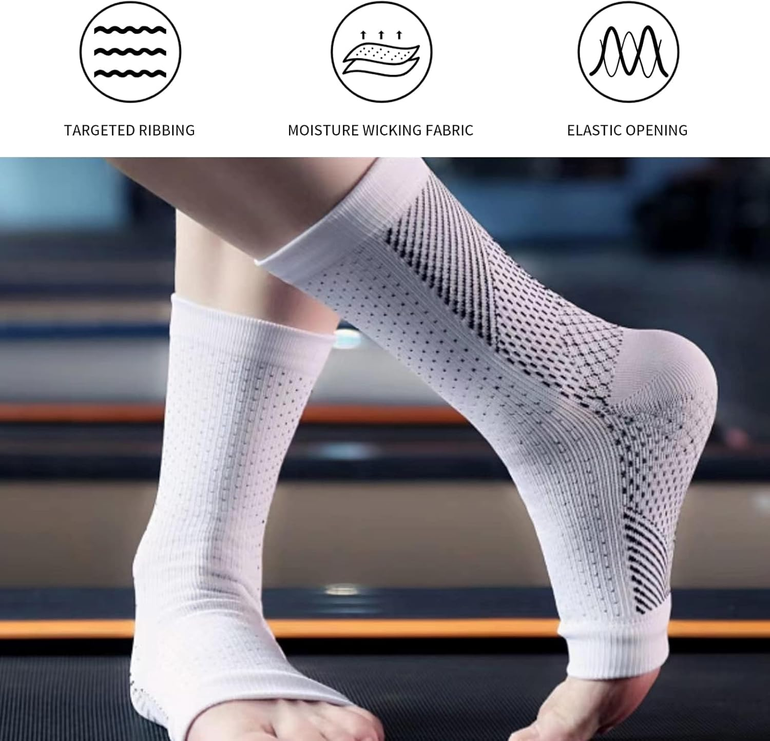 Compression Foot Sleeve Support Socks - 6 Pairs, Anti-Fatigue, Pain Relief for Men & Women Ankle Brace, Neuropathy, Tendonitis Relief - Foot Compression Sleeves Combo Pack(L/Xl) image number 5