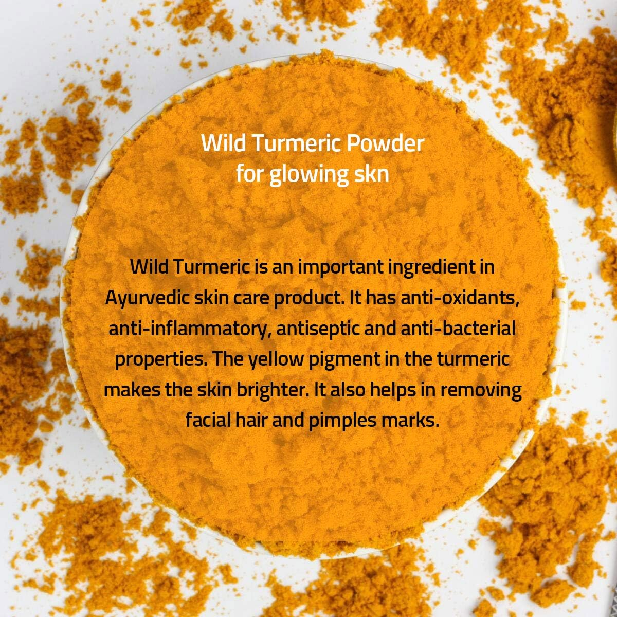 Hebhac Herbs Kasthuri Manjal Powder for Skin and Face Care Wild Turmeric Powder image number 1