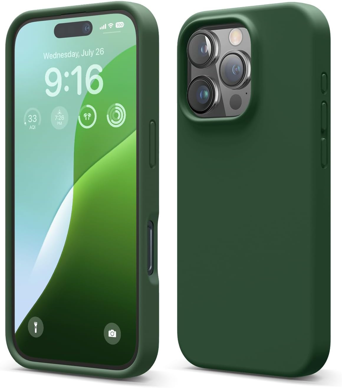 Elago Premium Liquid Silicone Case Compatible with Iphone 16 Pro Case, Full Body Protective Cover, Shockproof, Slim Phone Case, Anti-Scratch Soft Microfiber Lining, 6.3 Inch (Black)