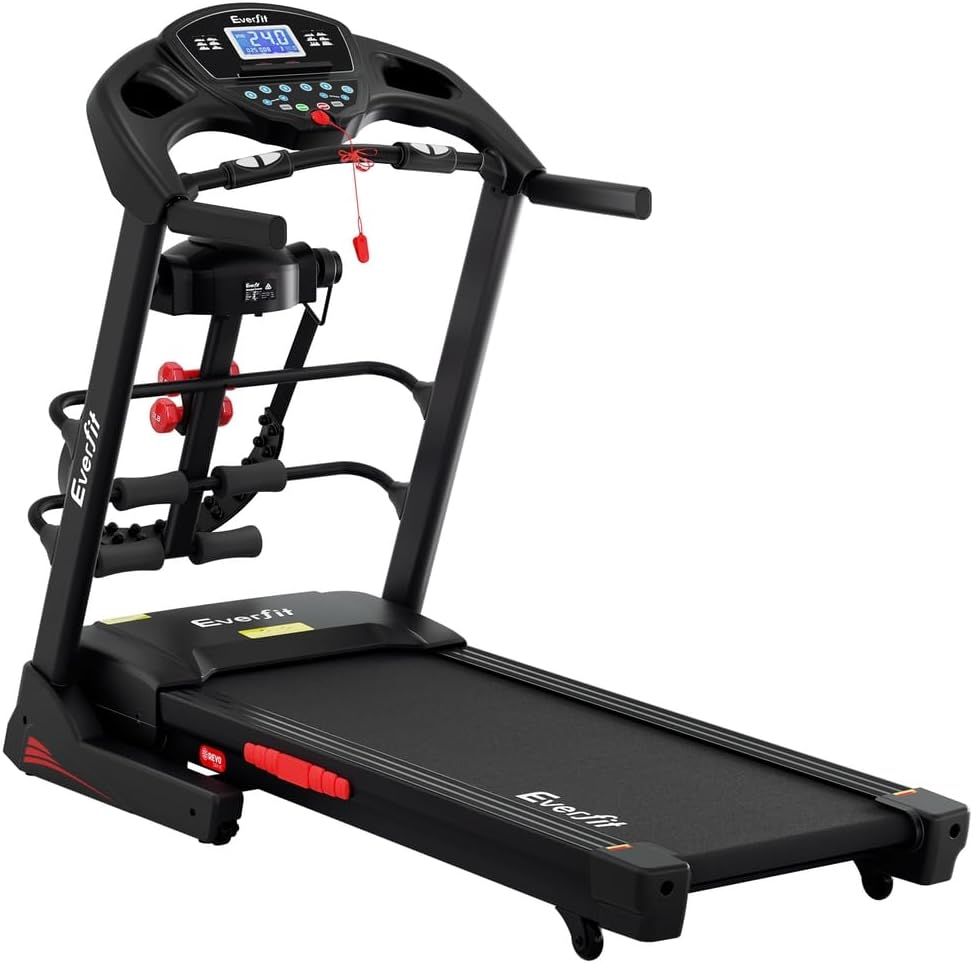 Everfit Treadmill Electric Treadmills with 480Mm Running Belt, Folding Walking Pad Foldable Machine Exercise & Fitness Equipment, with up to 24Km/H Speed and Massager for Home Gym Workout Black image number 2