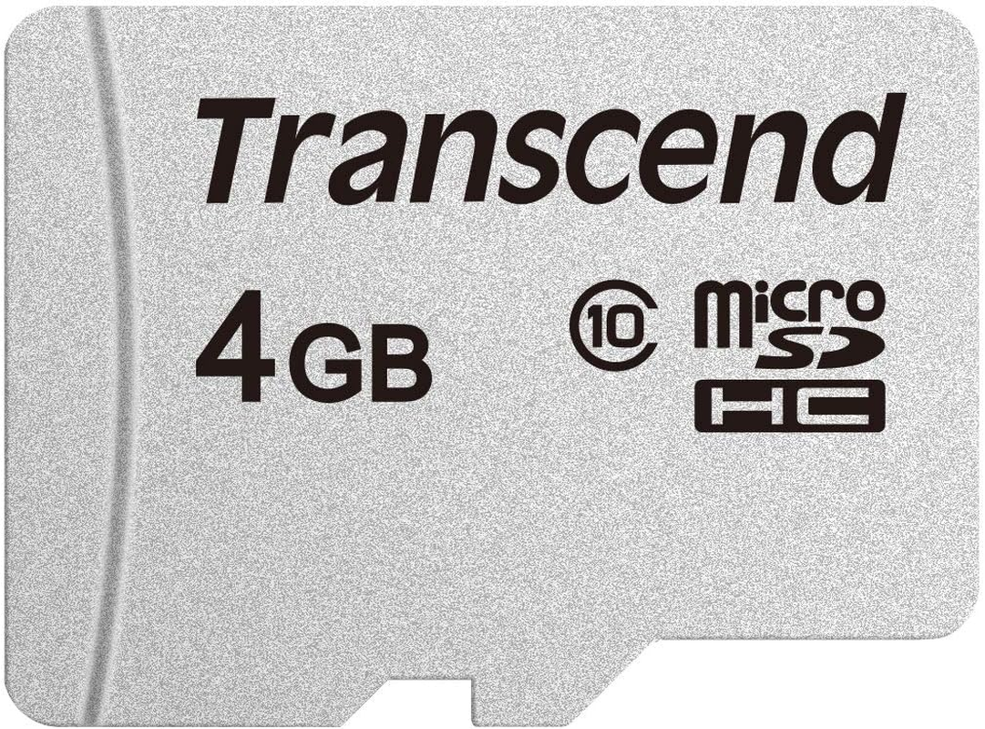 Transcend 4GB Microsdhc 300S Class 10 Memory Card with up to 95/45 Mb/S (For Smartphones, Digital Camers and Nintendo Switch Consoles) without SD Adapter TS4GUSD300S image number 1