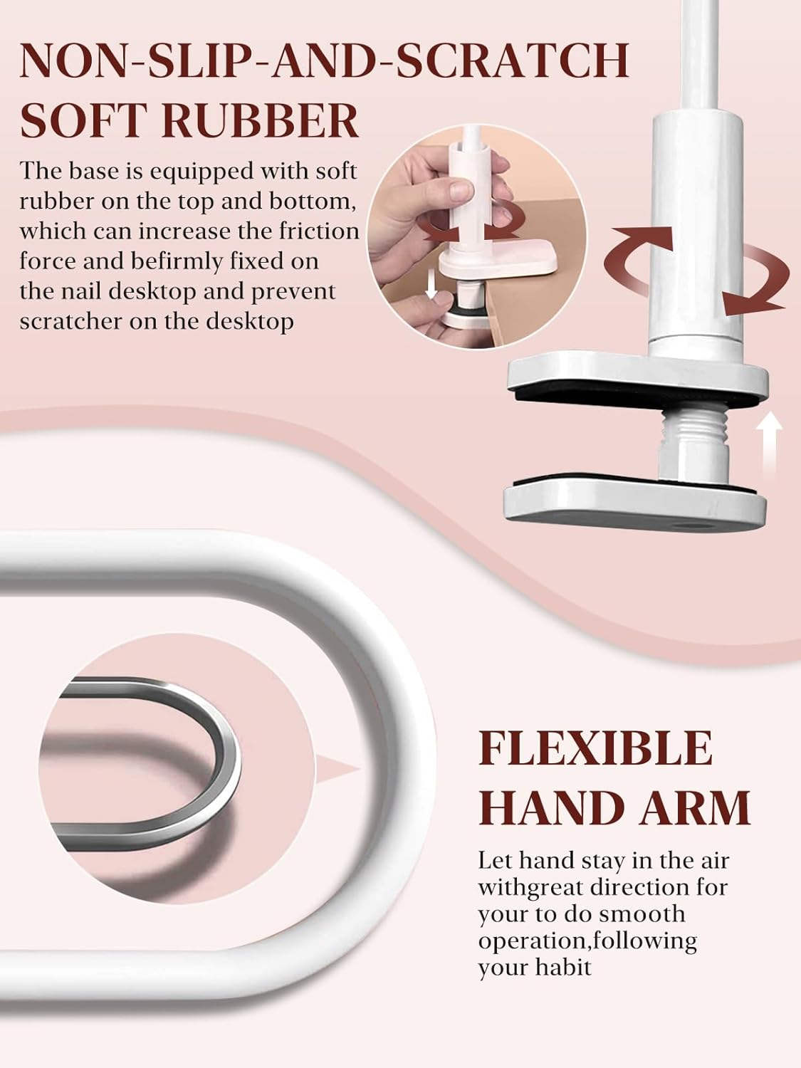 Adonafy Practice Hand for Acrylic Nails - Silicone Nail Practice Hand - Flexible Nail Hand Practice Model for Professional Beginners - Bendable Fake Hand for Salons Home DIY Nail Art image number 2