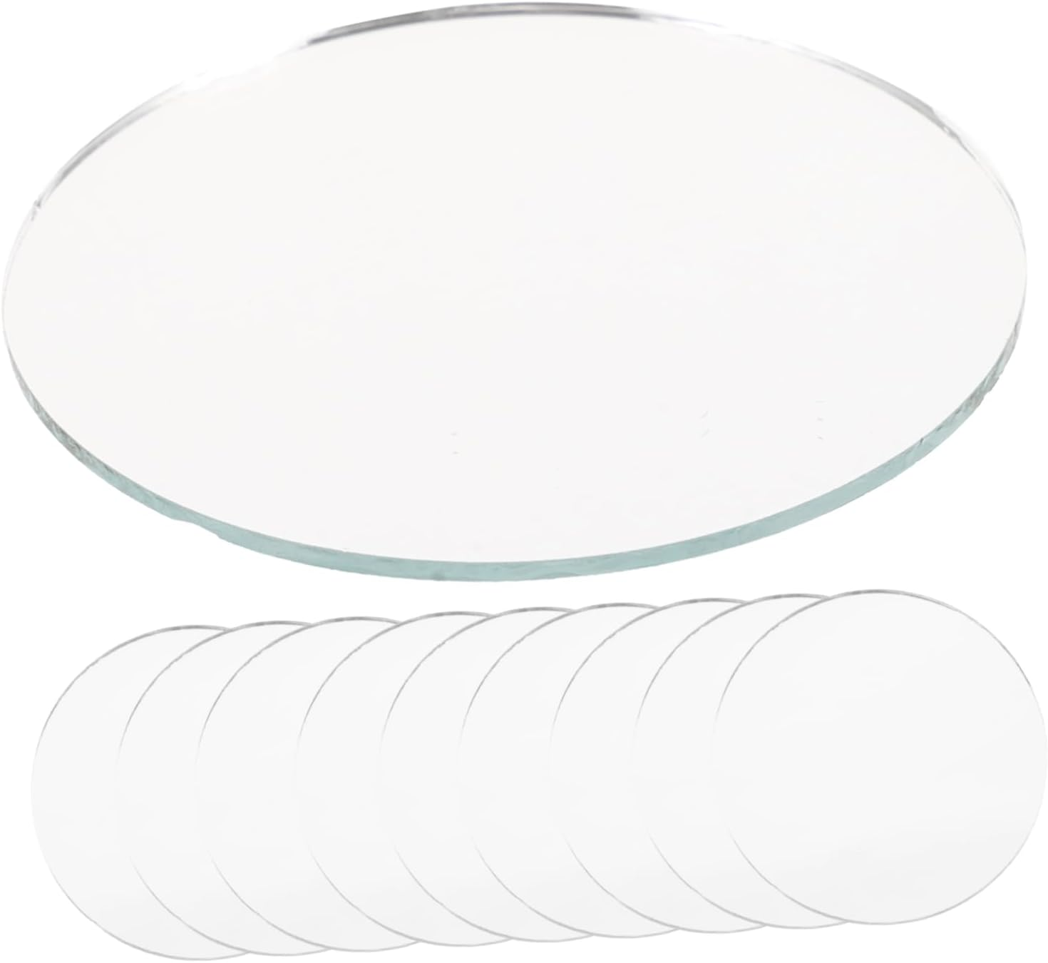 NOLITOY Small Mirrors Glass Mirror Sheets 10Pcs round 1.97In for Makeup and Beauty Enthusiasts Portable Easy-To-Use Home and Travel image number 5