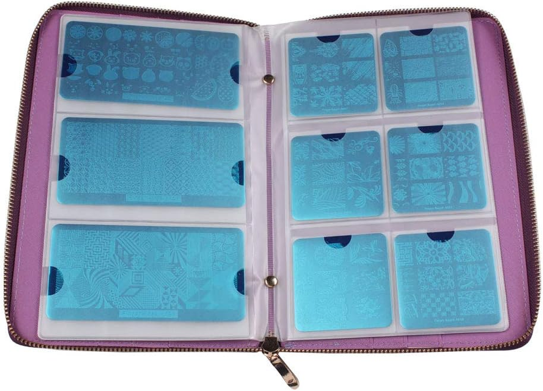 72 Compartments Holographic Nail Plate Holder Stamp Templates Organizer for Retangle & Square & round Printing Moulds Manicure Tool Accessories image number 5