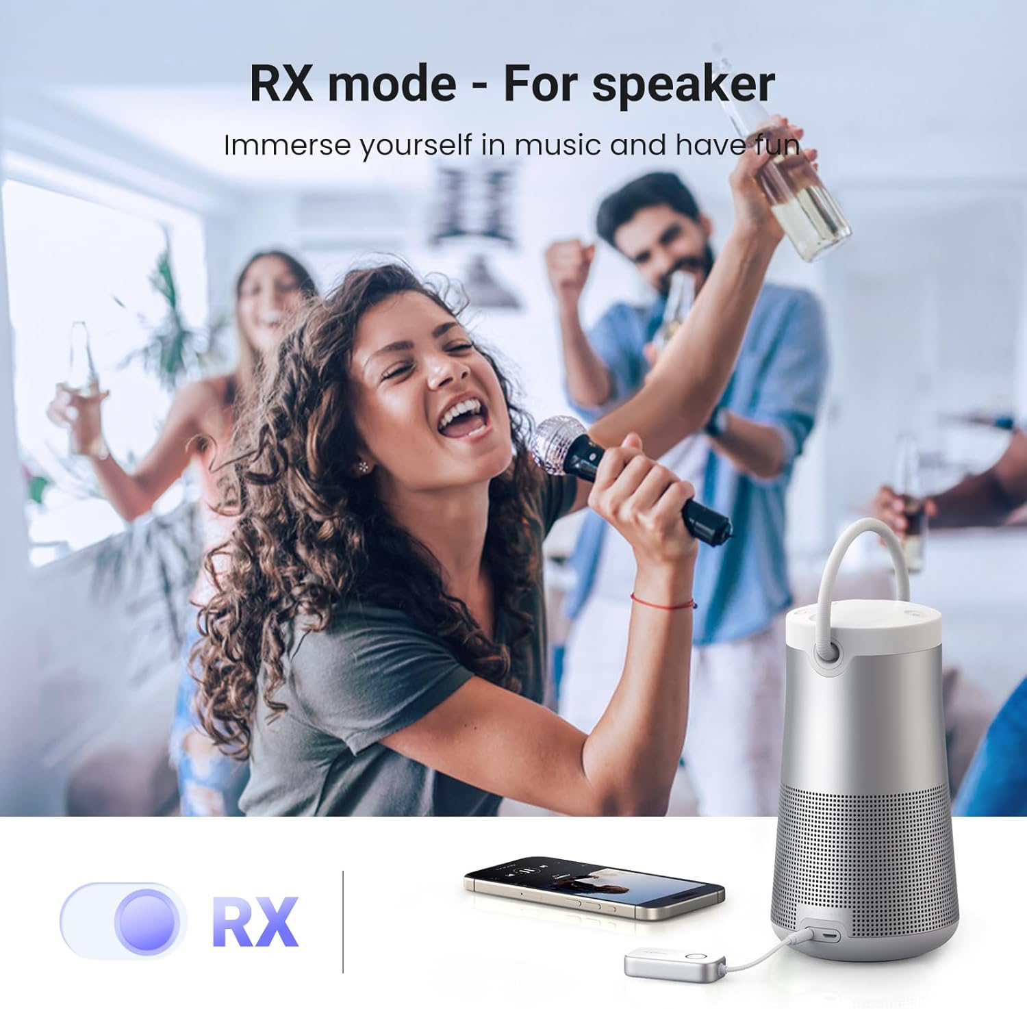 UGREEN Airplane Bluetooth 5.4 Transmitter Receiver for 2 Airpods or Headphones, Airfly Travel Essentials 2-In-1, Wireless 3.5MM AUX Jack Adapter on Flight, TV, Car Stereo image number 4