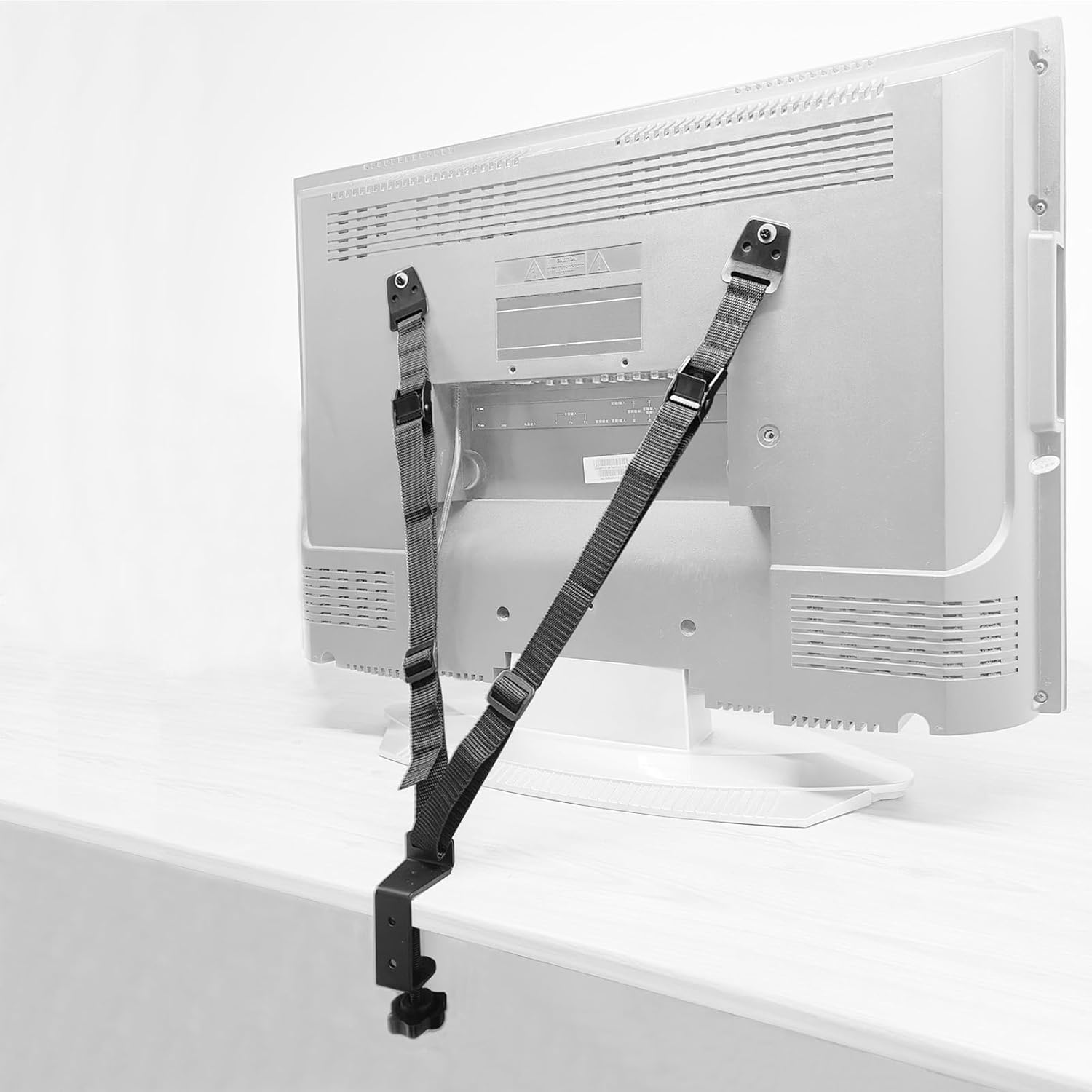 JOLIRSBOX Child Proof TV Safety Straps- TV Earthquake Strap Furniture Anchors Work for Baby Proofing Secures to TV Stand and Walls,Heavy Duty Metal Plate, Adjustable Strap, No Plastic Parts image number 5