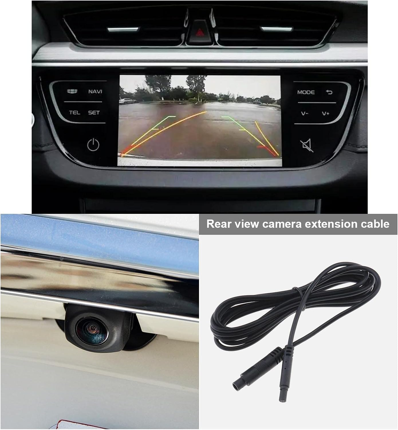 Wzenclave Camera Extension Cable 4 Pin Male to Female Rear View Camera Extension Cord Fit for 12V/24V Car Boat Motor Backup Camera & Monitor LED Lights CCTV System and Trucks Campers Trailers Vans ﻿ image number 1