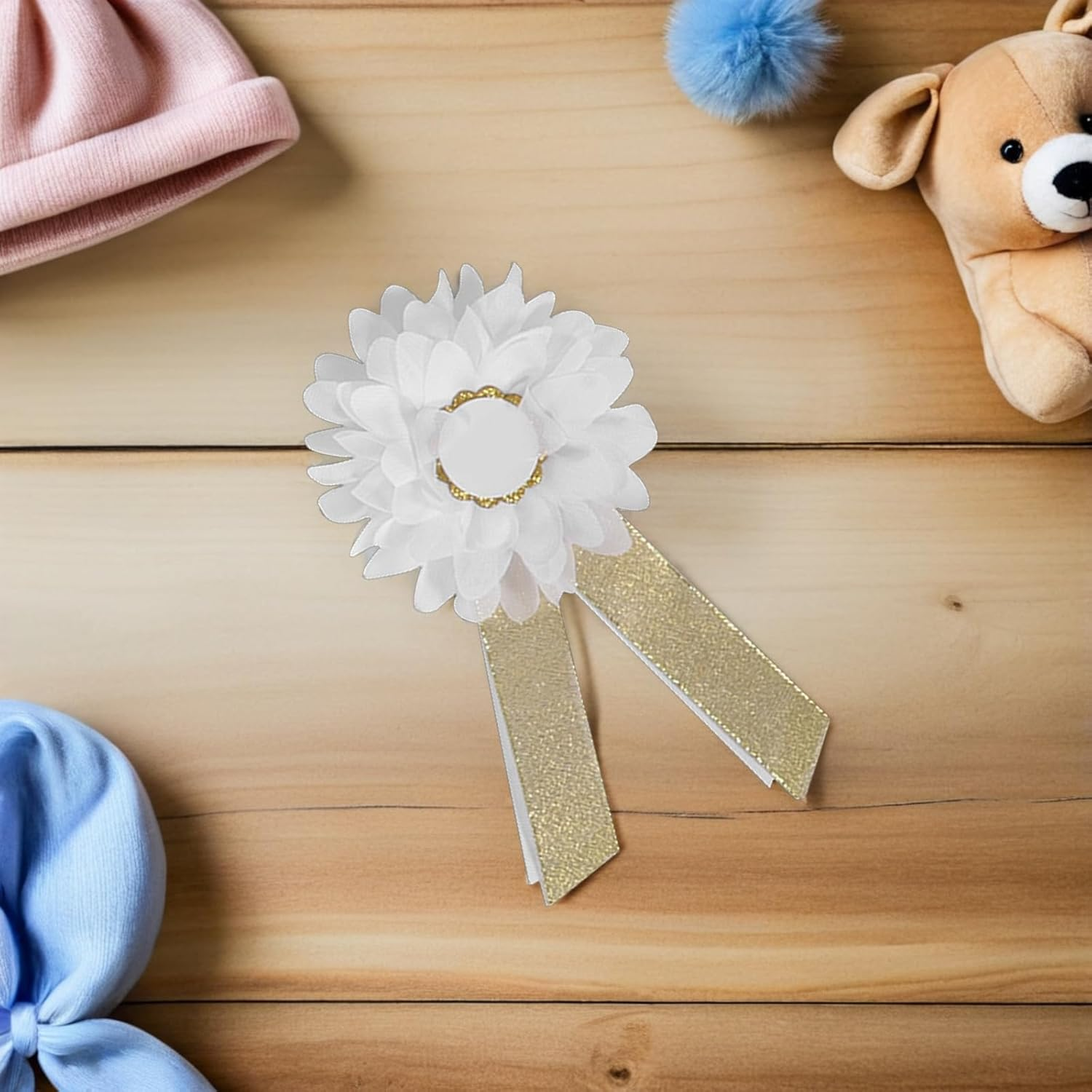 1 Set Maternity Sash: Maternity Flower Belt for Baby Shower and Wedding Photography - Adjustable Belly Band - Party Decoration for Pregnant Women image number 4