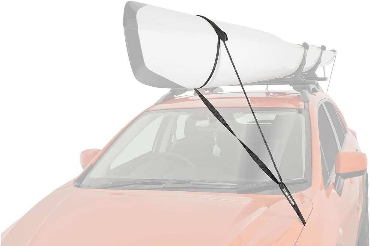 Rhino Rack Quick Tie down Straps for Hood/Trunk with Foam and Aluminum Anchoring Roll image number 1