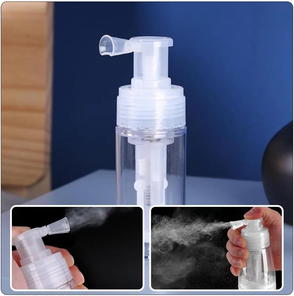 Transparent 110Ml Powder Spray Bottle, Empty Powder Travel Cosmetics Blower, Refillable Hair Fiber Applicator for Hair Salon, Home, Beauty Multi-Purpose,Styling Products,Hair Sprays image number 5