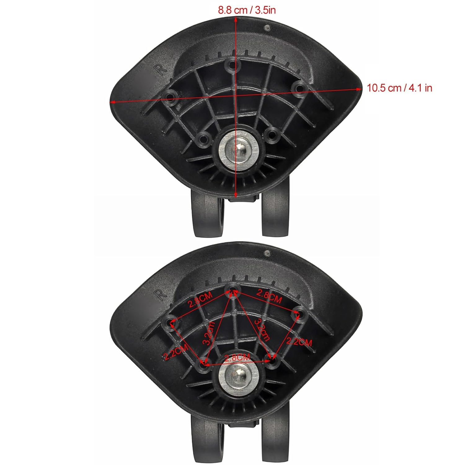KOSDFOGE Luggage Suitcase Wheels,Swivel Wheel Replacement Luggage Travel Suitcase Wheels Plastic for Luggage Kits Pack