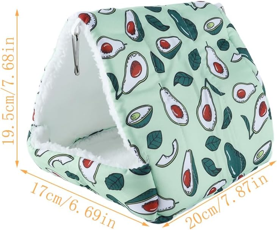 Orivin Guinea Pig Bed, 1 Pack (19 X 19Cm) Small Animal Winter House Warm Nest, Non Slip Avocado House with Removable Pad, Animals Warm Sleeping (Avocado) image number 1