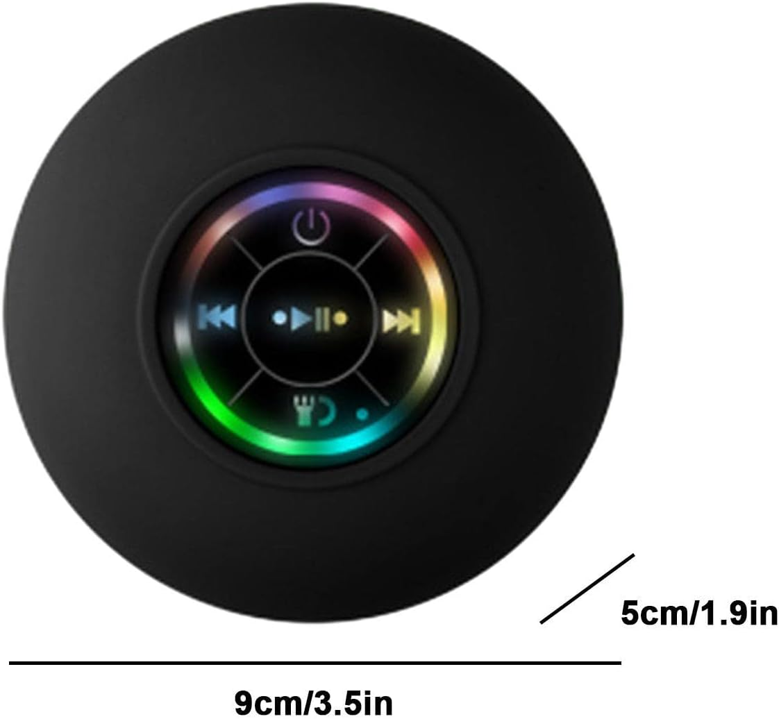 Wireless Waterproof Speaker for Shower | Bathroom Wireless Speaker with Suction Cup,Wireless 5.0, Portable and Waterproof for Reunion, Out, Cycling and Hiking Nowtry image number 5