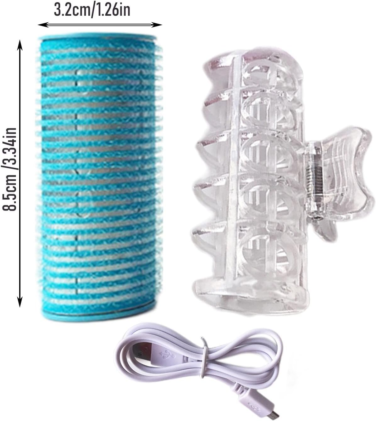 Hot Rollers, Self-Adhesive Hair Rollers, USB Heated Curlers, Self-Adhesive, Portable Curlers, Styling Tools for Curlers, Easily Achieve Flawless For image number 1