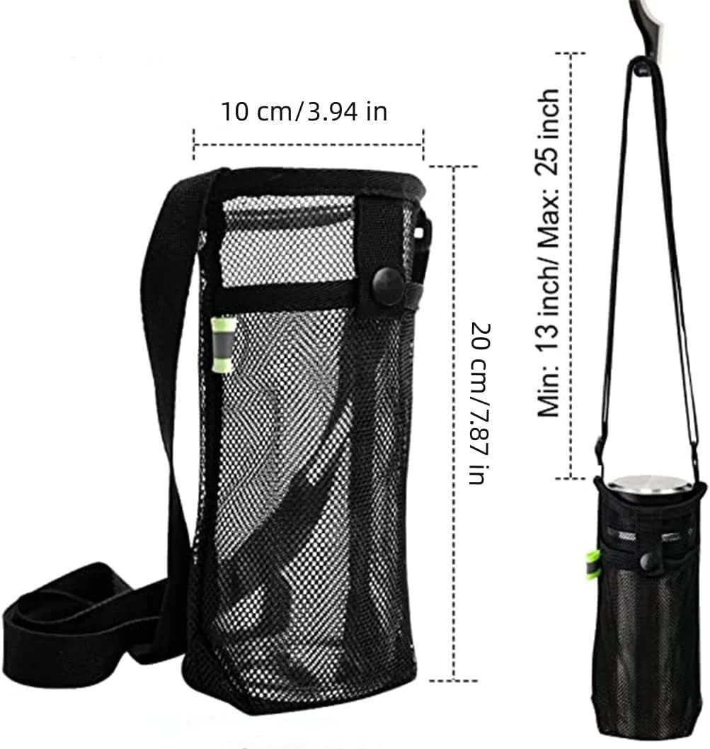Water Bottle Holder, 2Pcs Water Bottle Carrier with Adjustable Shoulder Strap, Beach Bottle Bag, Water Bottle Sling Dog Water Bottle Sleeve for Sports Gym Hiking Camping Walking image number 3