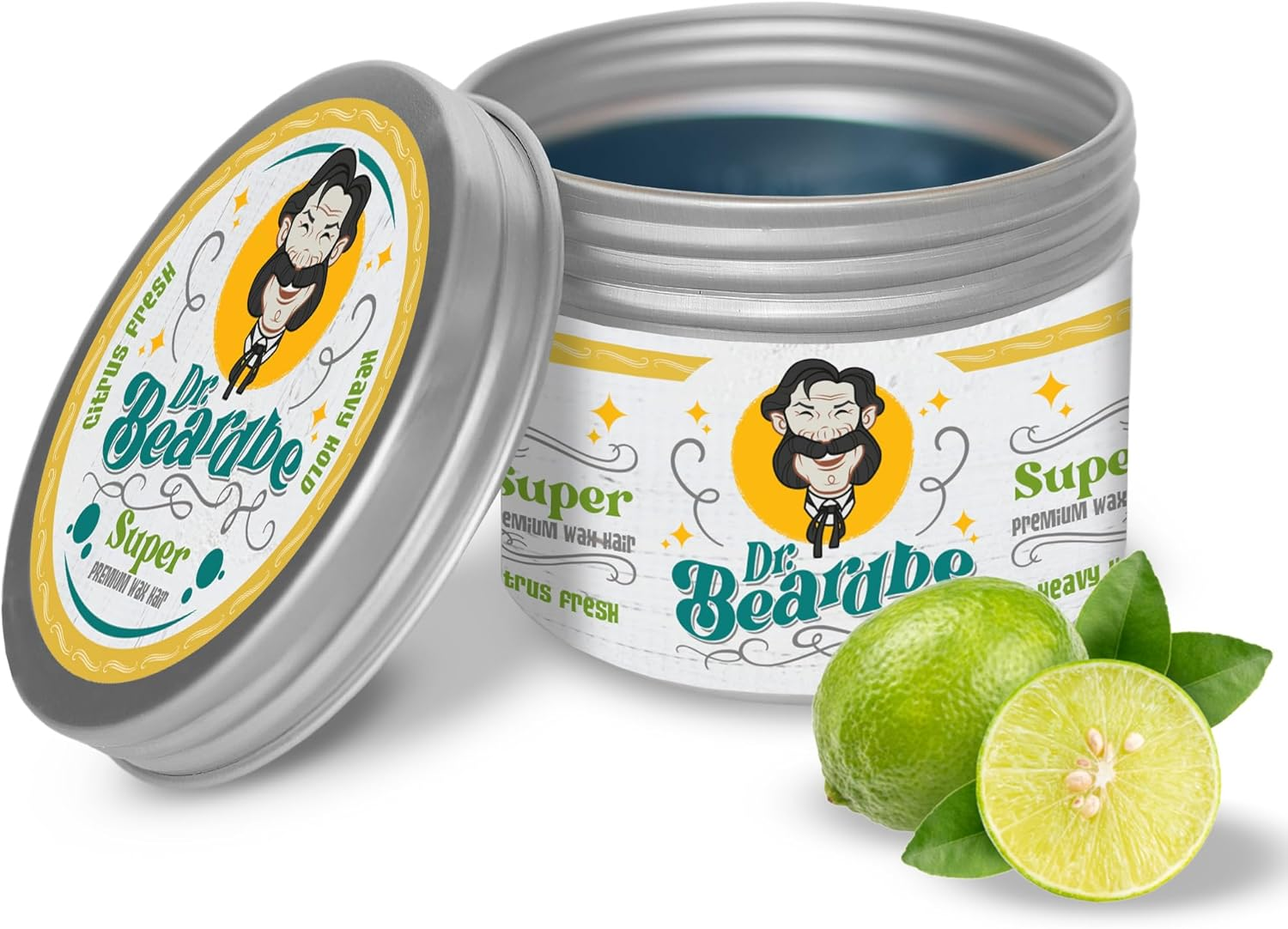 BEARDBE Super Strong Hair Wax for All Hair Types, with Citrus Fragrance and Extra Strong Hold, Intense Shine (Super Strong) image number 5