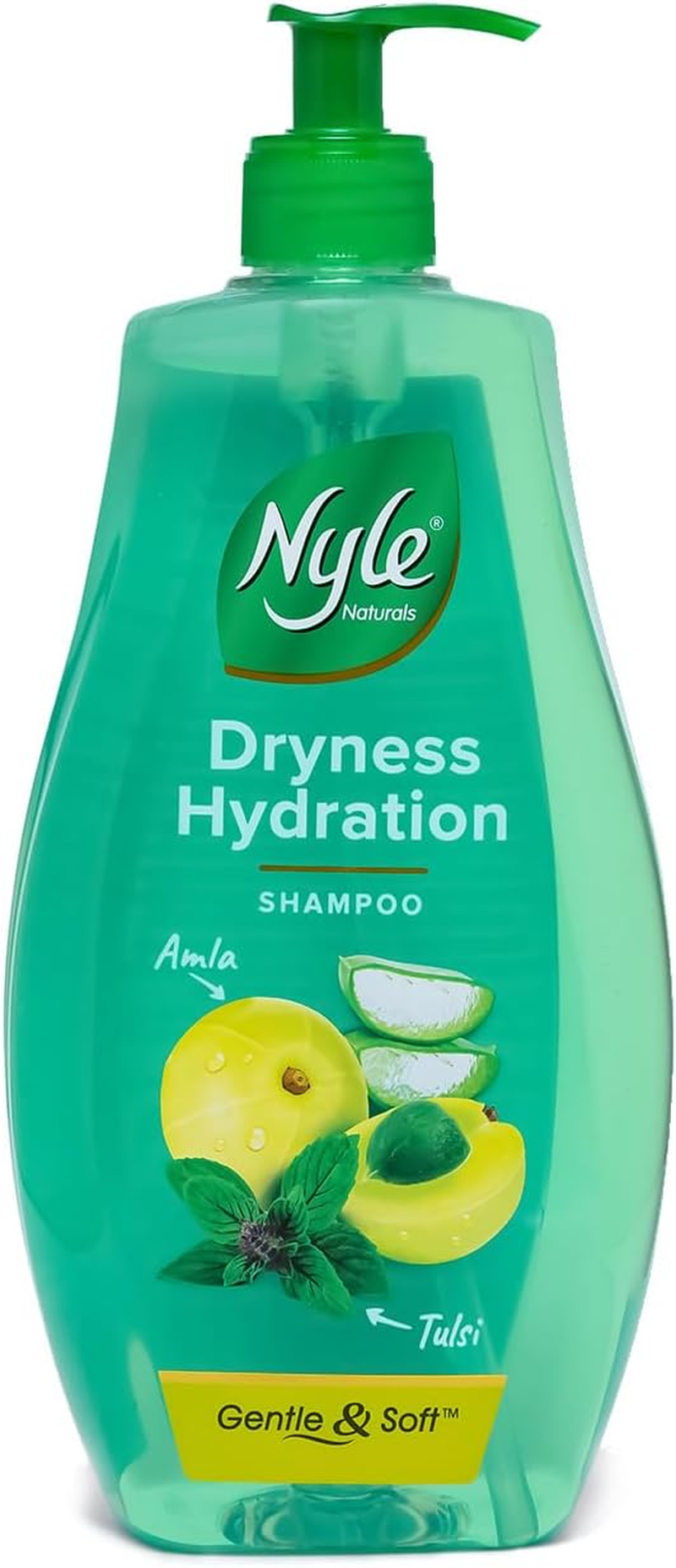 Nyle Naturals Dryness Hydration Shampoo, with Tulsi, Amla and Aloe Vera, Gentle & Soft Shampoo, Ph Balanced and Paraben Free, for Men & Women, 400Ml image number 3