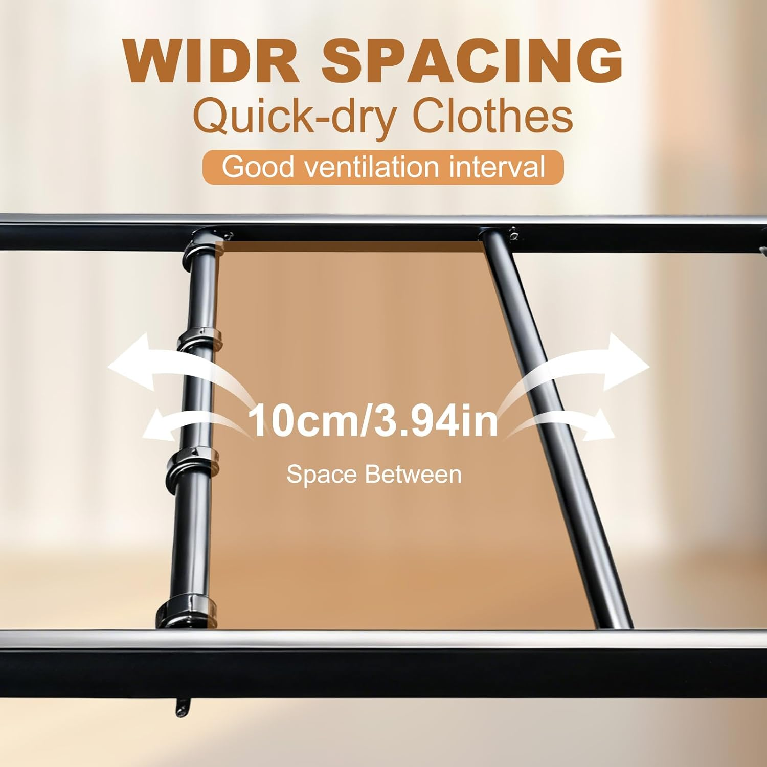 Clothes Drying Rack Foldable, 160Cm Clothes Airer Drying Rack with Wheels, Heavy Duty Metal Laundry Dryer, 3-Tier Clothes Rack Free-Stand,Indoor Outdoor Clothes Rack with Shoe Slots image number 6