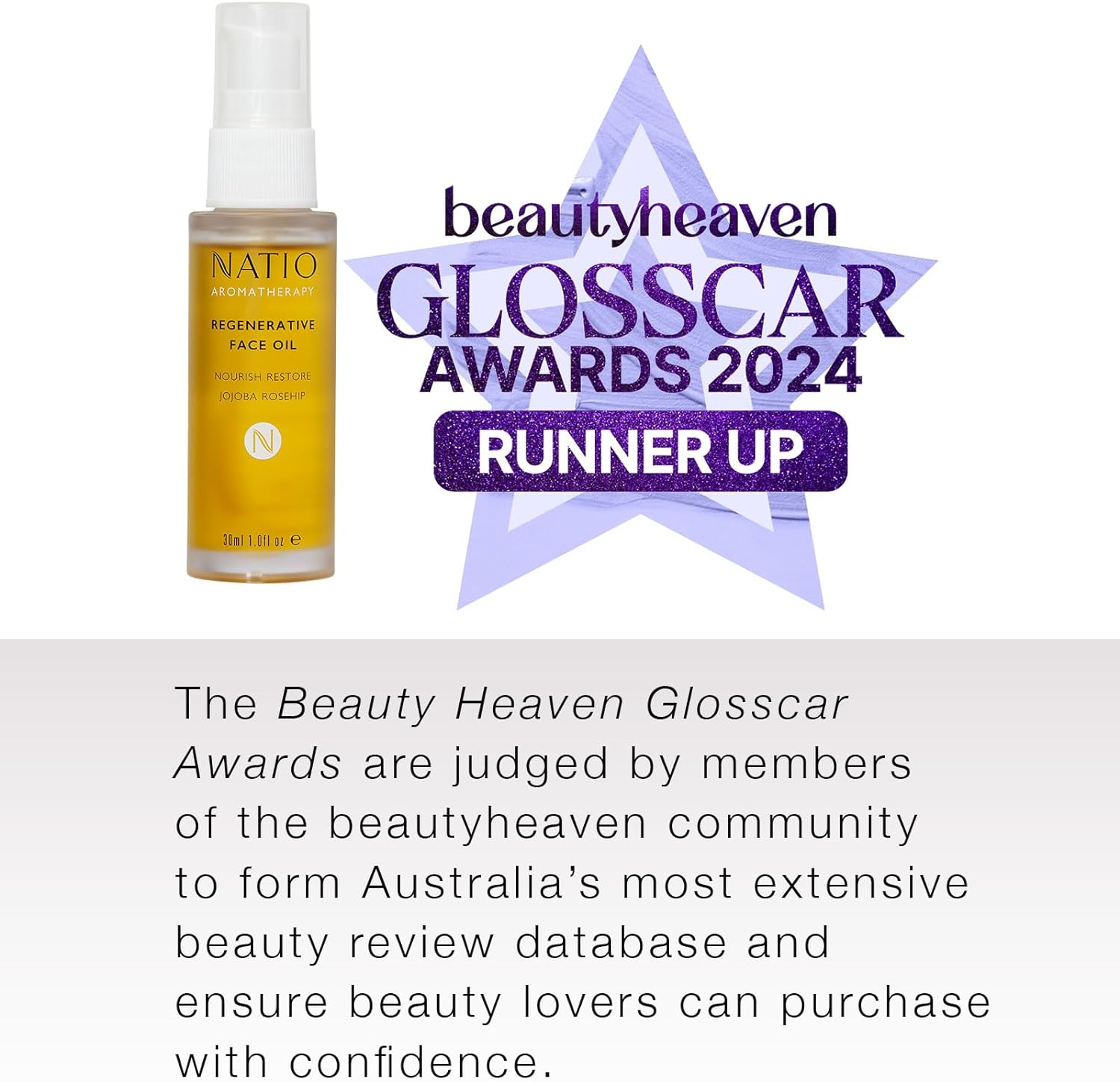 Natio Australia Aromatherapy Regenerative Face Oil 30Ml - Plumping Jojoba & Rosehip Oil for the Face, Suitable for All Skin Types - Plant-Based, Nourishing & Improve Elasticity - Made in Australia image number 2