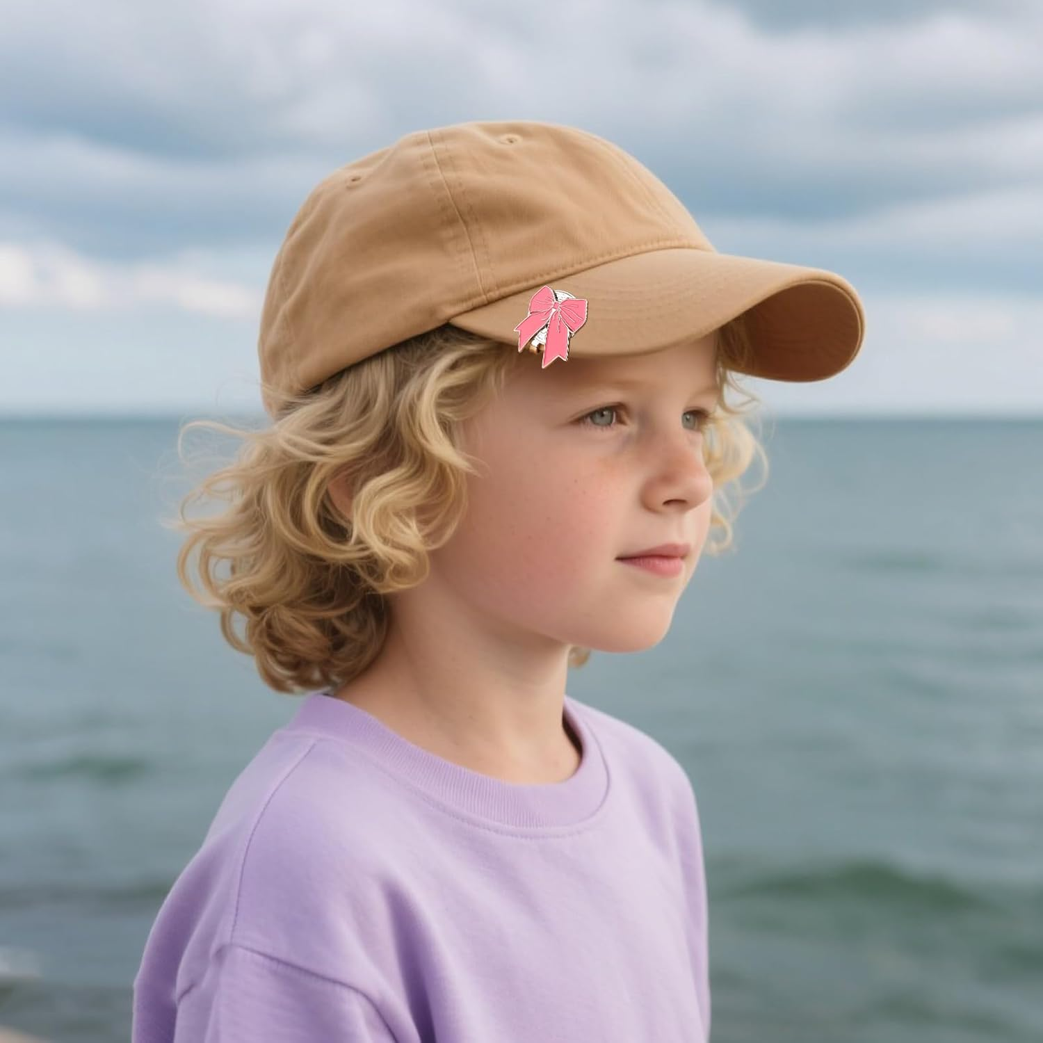 2Pcs Magnetic Golf Hat Clip Set, Pink Magnetic Golf Ball Marker Hat Clip Ball Marker Accessories for Men Women Golfer(Bow & Flower Style) image number 5