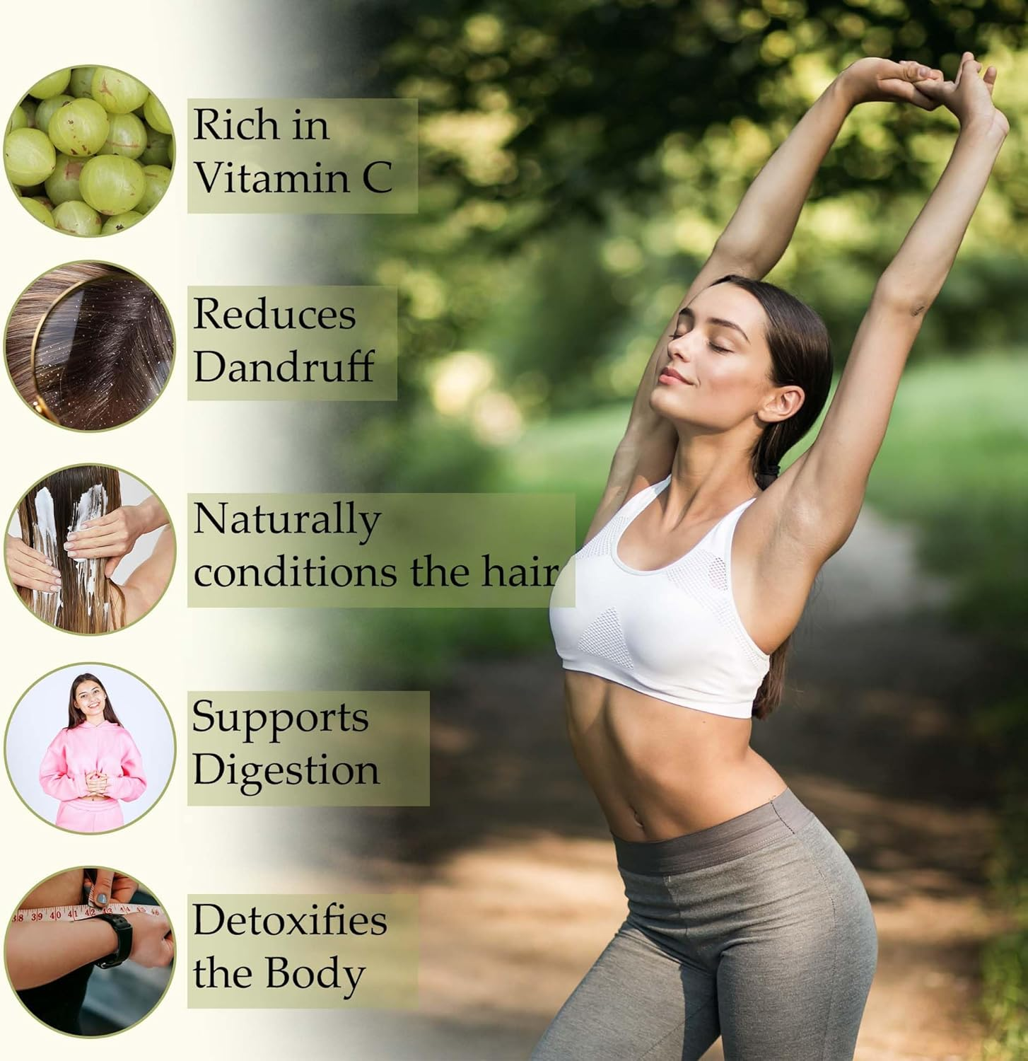 Amla Powder by Mi Nature| Amalaki or Indian Gooseberry |Vitamin C |Hair Care/Mask/Pack 454G (16 Oz) | Non-Gmo |Pure & Natural | Raw, Vegan, Gluten Free | Made in India Preservatives Free image number 2