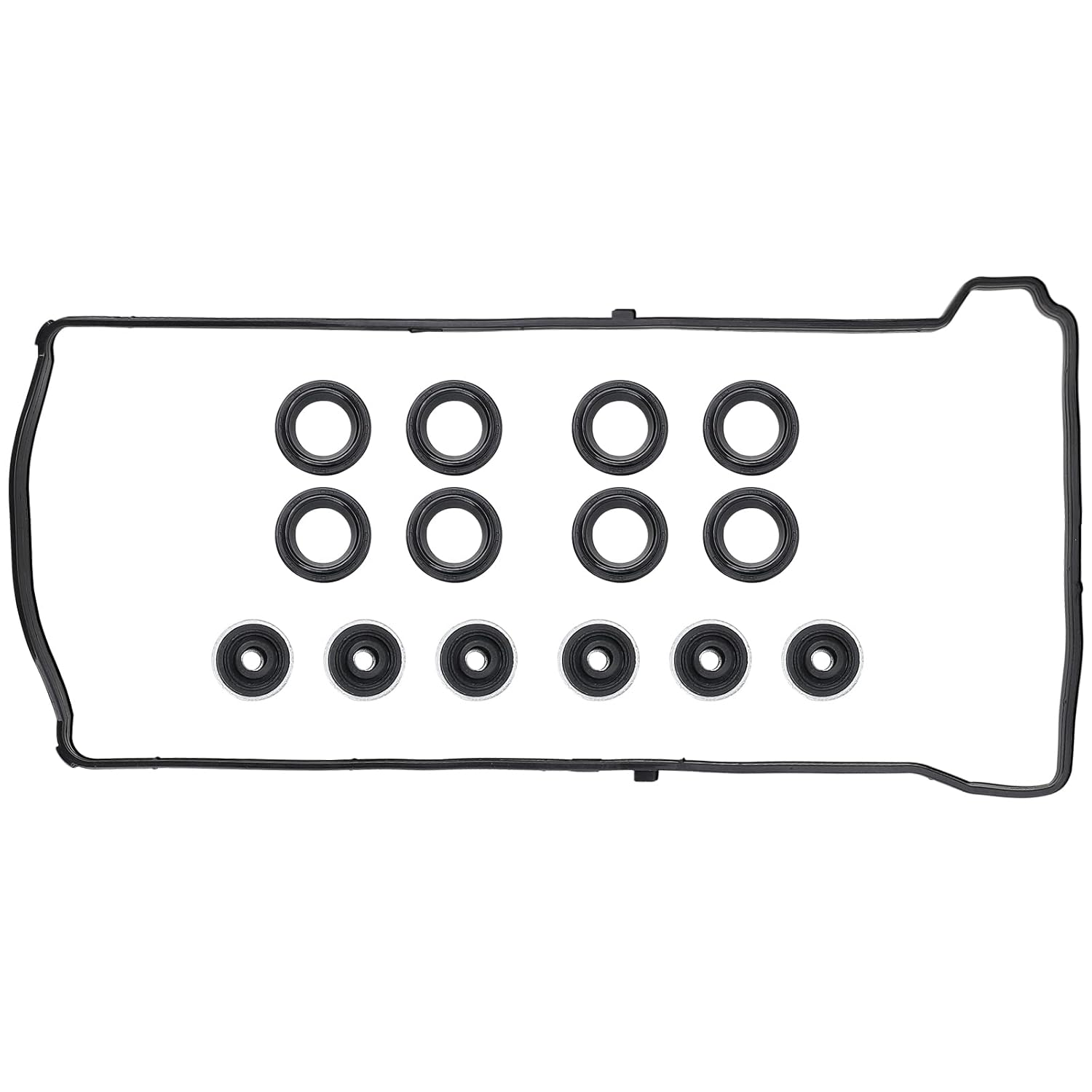 Valve Cover Gasket Set - Compatible with 2.0L 2.3L 2.4L 2002-2015 Honda Accord, Civic, CR-V, Element, Crosstour, Acura CSX, ILX, RDX, RSX, TSX - Replace VS50614R, 12341-R40-A00 image number 4