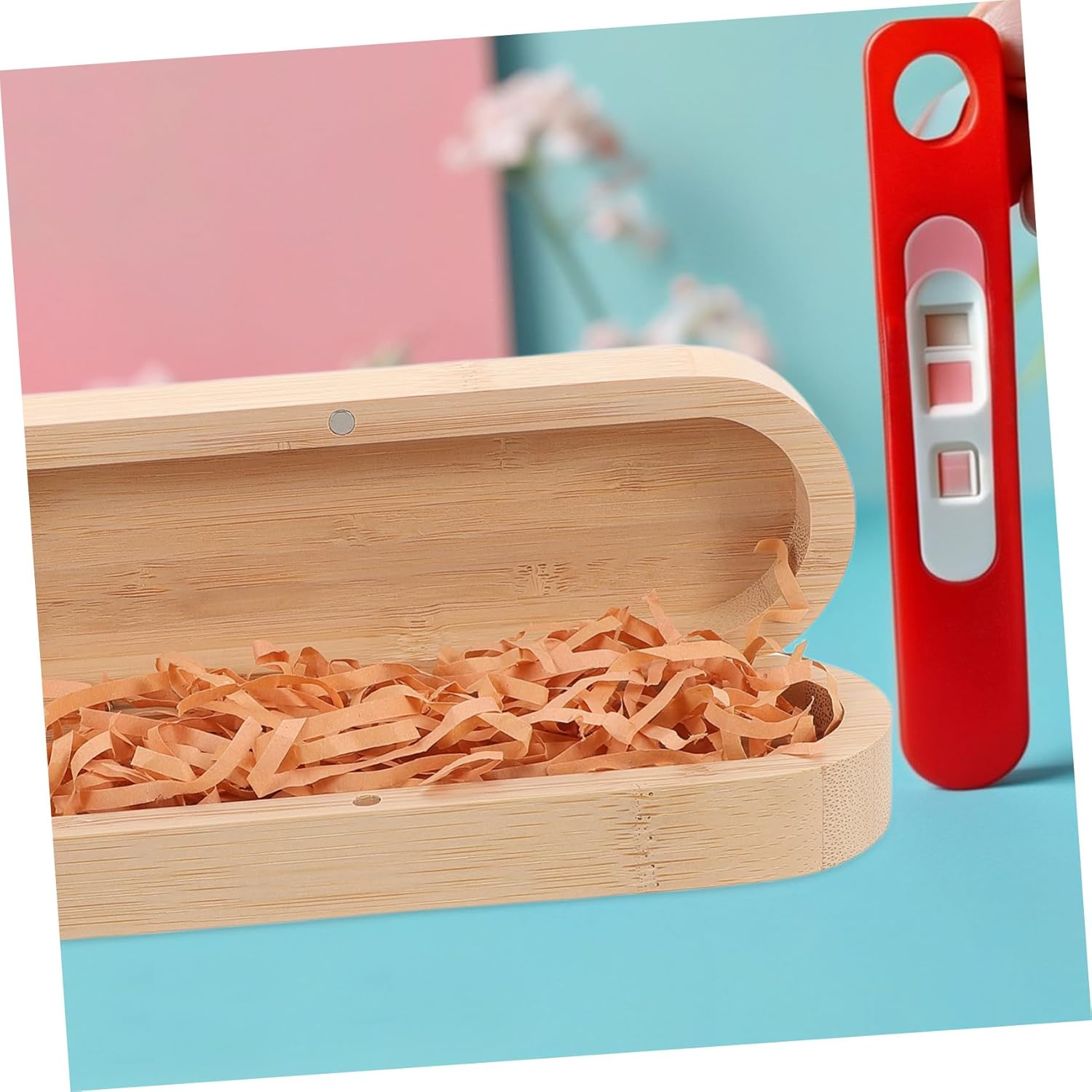 GARVALON Unique Wooden Pregnancy Test Announcement Keepsake Box for Pregnancy Reveal Surprise Memory Holder for Grandparents image number 2