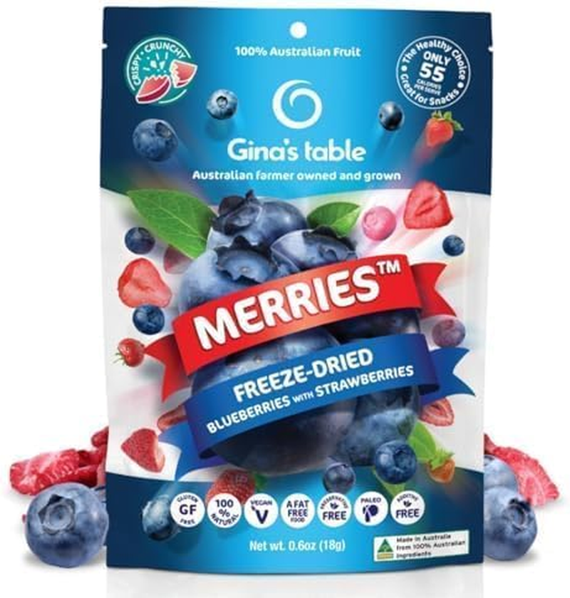 Gina&rsquo;S Table &ndash; Freeze Dried Fruit 18G &ndash; Low Calorie Snacks for Kids & Adults &ndash; Natural Fruit Snacks &ndash; Freeze Dried Berries (Blueberries & Strawberries) &ndash; 10 Count image number 6