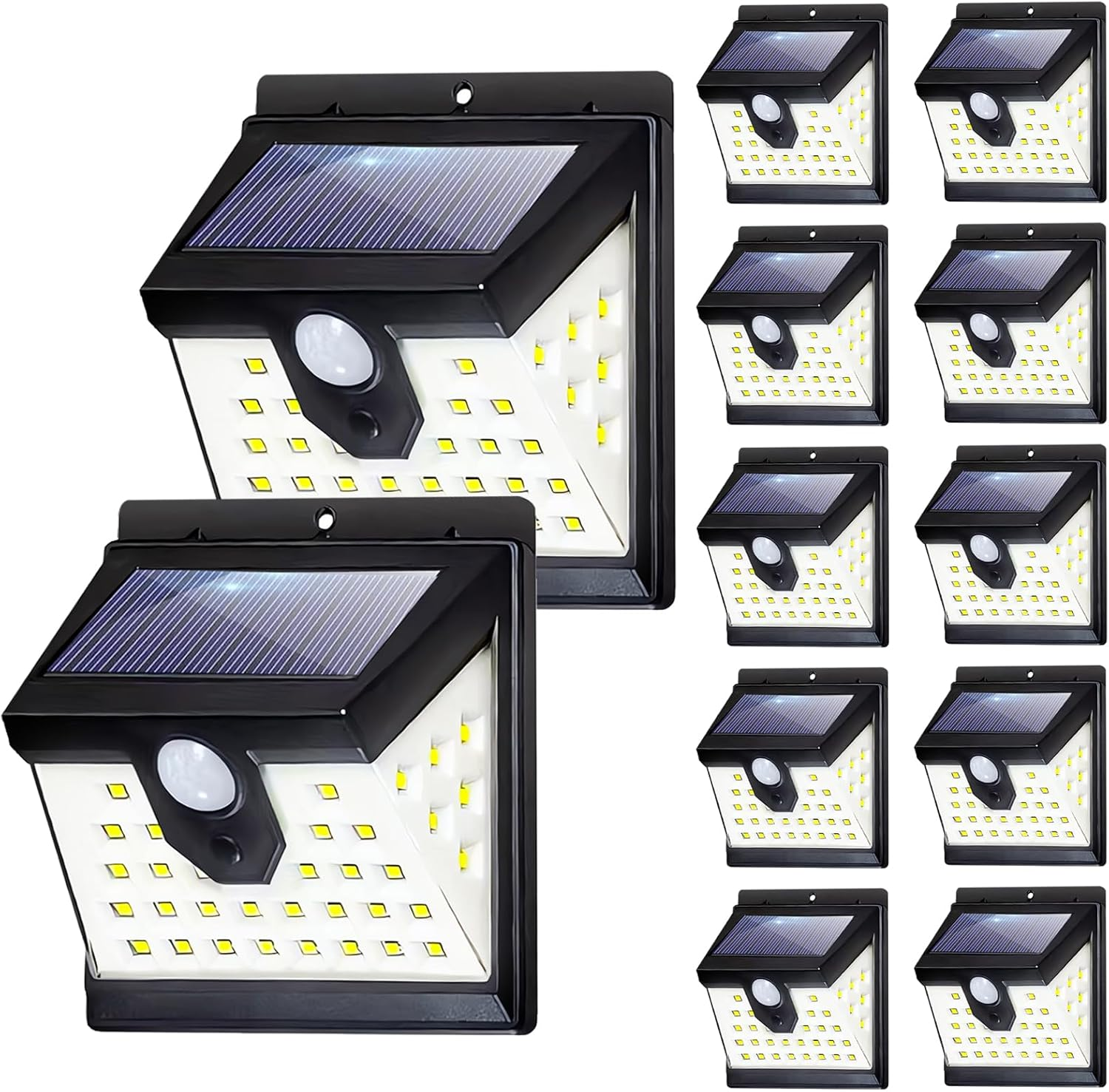 Solar Lights Outdoor Motion Sensor Lights 3 Modes, Solar Powered Security Lights, Solar Security Lights Wireless Waterproof with 180 Degree Wide Angle Waterproof for Deck Garage Animal (12 Pack) image number 5