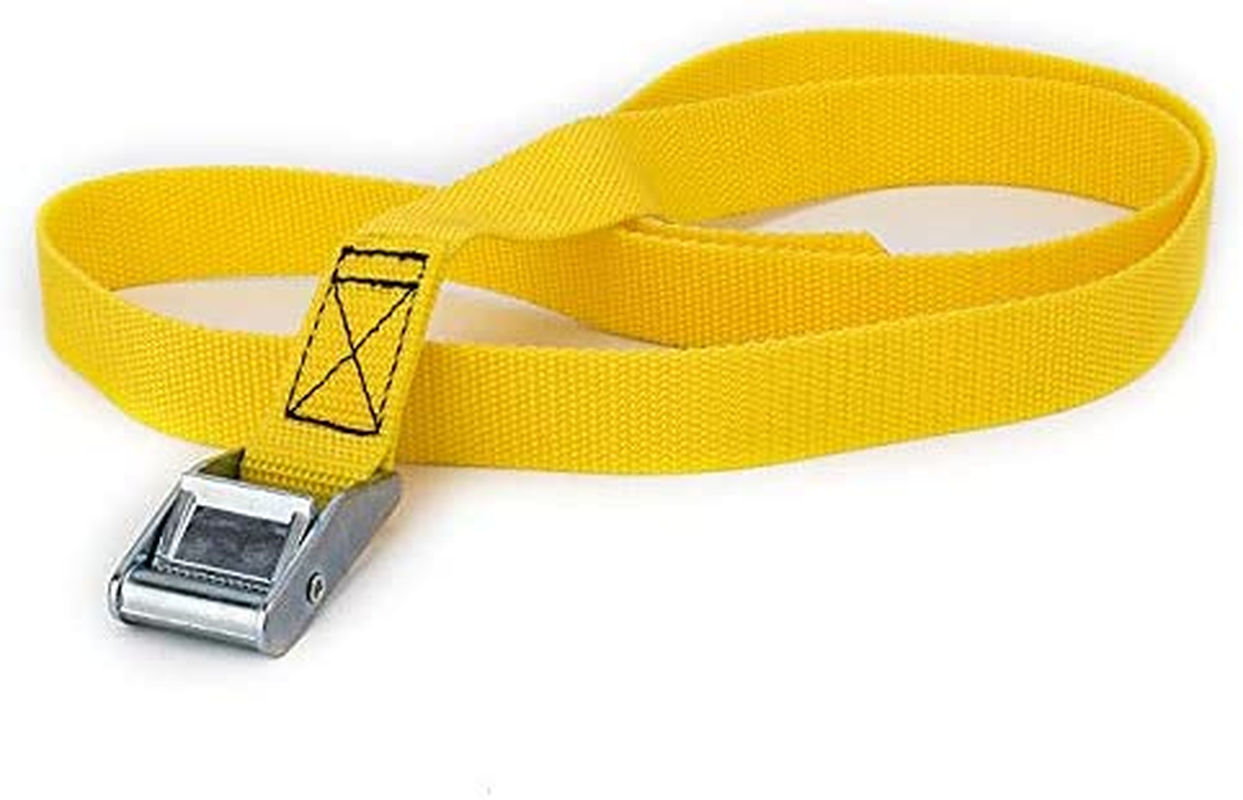 Lashing Straps 2' X 1" Black Tie down Straps up to 600Lbs, 6 Pack (Yellow) image number 4
