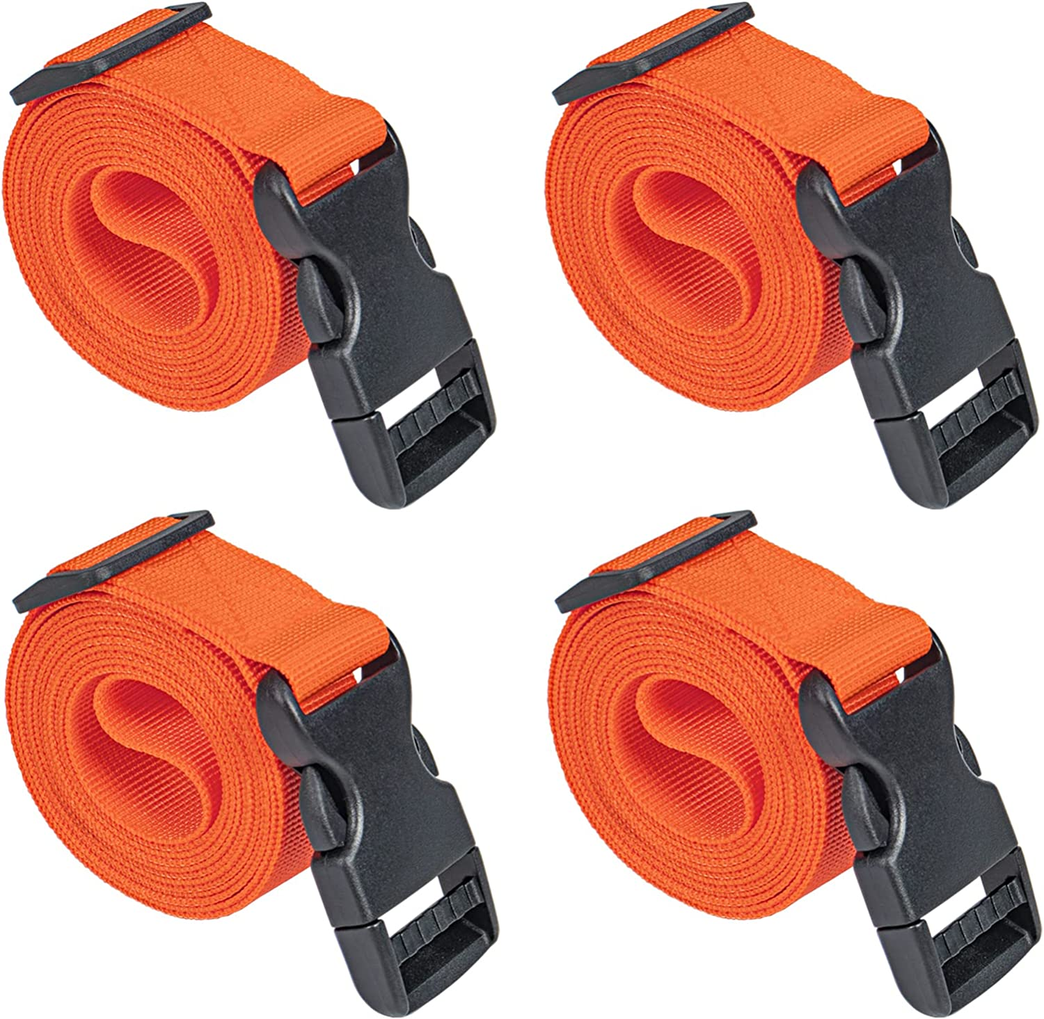 Premium Utility Straps with Quick Release Buckle Adjustable Short Nylon Tie down Straps for Backpack Tactical Lashings Camping Gear Sleeping Bag Mattress Conveyor Belt Luggage - Blue image number 3