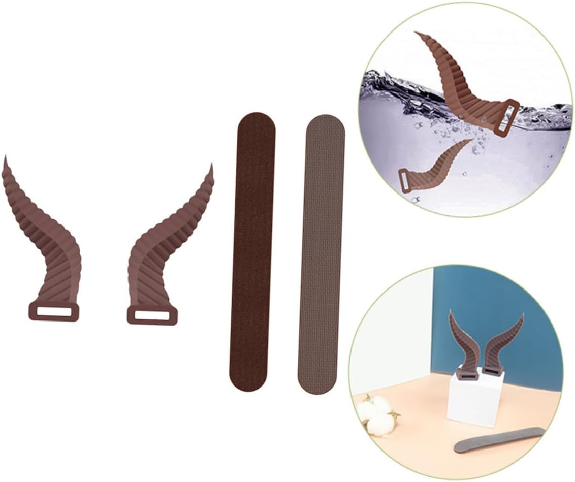 OKUMEYR Devil Horn Headset Ornaments Silicone Attachment for Headphones Adjustable Gaming Headset Decorations Easy to Install and Remove Brown image number 6
