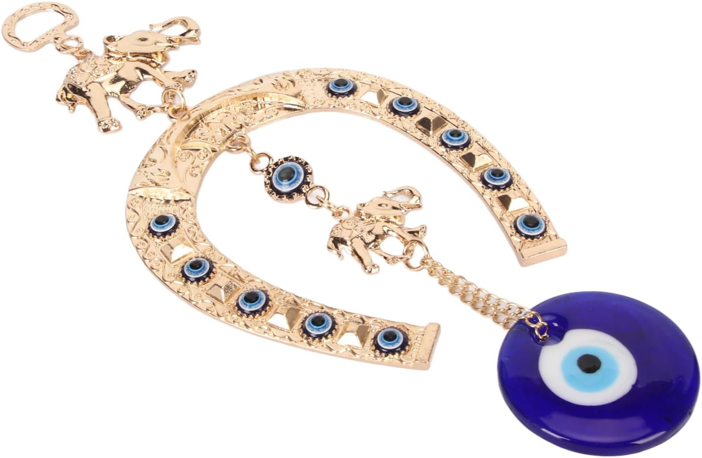 Evil Eye Wall Decor, Exquisite Blue Turkish Greek Nazar Amulet, Blessing Craft Gift Bring Good Luck, for Home, Office, Garden, Door, Beautiful Symbolism image number 4